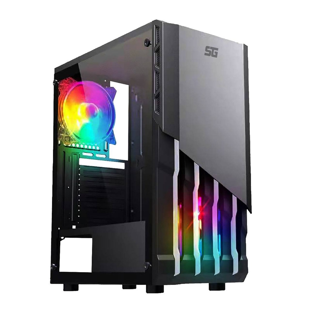 Gabinete                                                                                                                                                                                                                                    Gamer Start The Game Csg-530 Matx - Cristal, Usb 3.0, S/fte, Negro