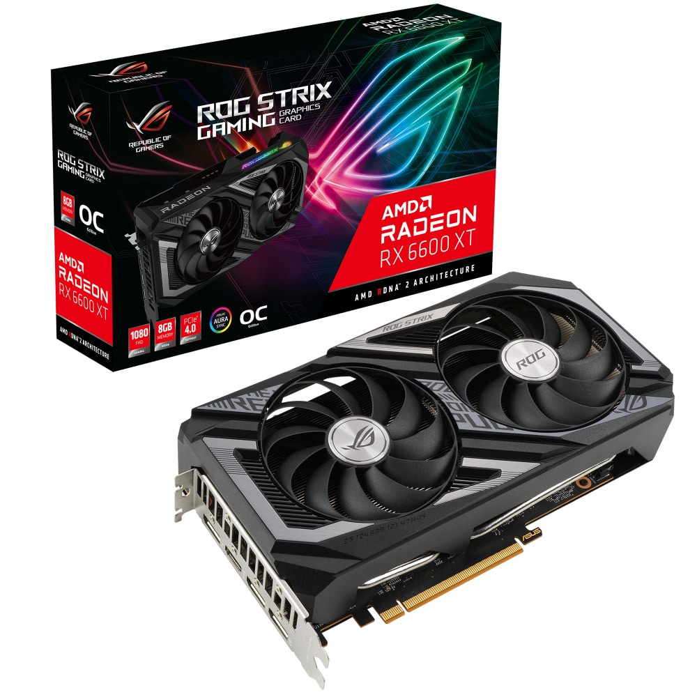 Tarjeta De Video Asus Rog-strix-rx6600xt-o8g-gaming 8gb Gddr6hdmi
