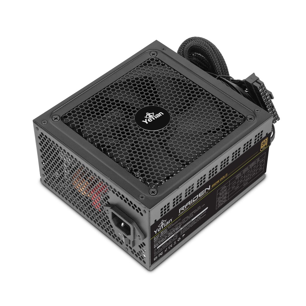 Fuente De Poder Yeyian Yfg-65002-01 Raiden 650w 80 Plus Gold Atx 2.0