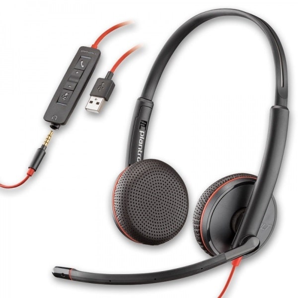 Diadema                                                                                                                                                                                                                                                                                                                                                                                                                                            Blackwire Marca Plantronics (c3225 Usb-a) - Usb-a Y 3.5 Mm, Binaural