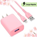 Combo                                                                                                                                                                                                                                                                                                                                                                                                                               Carga RÁpida: Cargador Usb V3.0 + Cable Lightning. Rosa (6001363) - Brobotix
