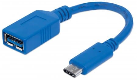 353540                                                                                                                                                                                                                                                              Cable Para Dispositivos Usb-c De Súper Velocidad Usb 3.2 Gen 1 - C Macho/ A Hembra, 5 Gbps, 15 Cm, Azul