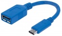 353540                                                                                                                                                                                                                                                              Cable Para Dispositivos Usb-c De Súper Velocidad Usb 3.2 Gen 1 - C Macho/ A Hembra, 5 Gbps, 15 Cm, Azul