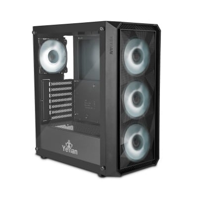 Yeyian                                                                                                                                                                                    Gabinete Para Pc Gaming Lancer Con Panel Frontal De Malla- Modelo: Ycm-aplan-01 -
