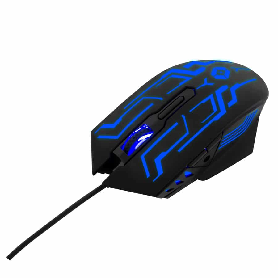 Mouse                                                                                                                                  Alámbrico Vortred Legacy - Usb, Juego, 800/1600/2400/3600 Dpi, Negro