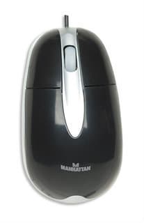 177016                                                                                                                                Mouse Optico Economico Básico De 3 Botones Con Rueda De Desplazamiento - Color Negro/plata Y 3 Años De Garantia.