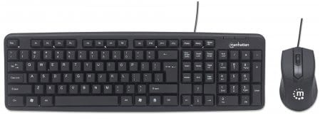 178464                                                                                                                                                                          Kit Teclado Y Mouse Optico De 1000 Ppp - Teclado Con Diseño Ergonómico Y Con Amplia área De Trabajo, Garantia 3 Años.