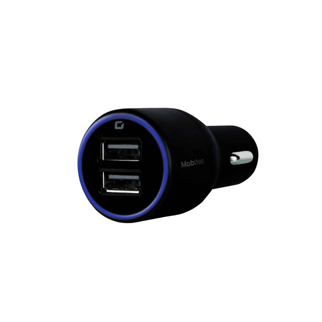 Cargador                                                                                                                                                                                                                                                                                                                                                                                                                                                                   Mobifree Cargador De Coche 2 Puertos Usb - Negro, Auto, Corriente Alterna, Usb, 2