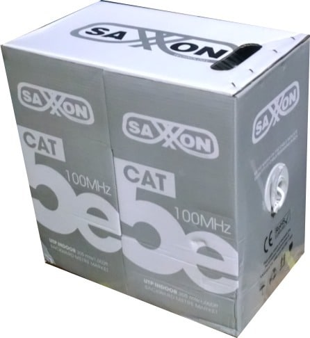 Bobina                                                                                                                                                                                                                                                                                                                                                                                                                                                                        De Cable Saxxon Outp5ecca305bc - 305 M, Cat5e, Blanco, Cableado Por Utp, Interior