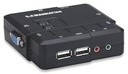 Switch                                                                                                                                                                                                                                                                                                                                                                                                                                                                          Kvm Compacto De 2 Puertos - Manhattan, Usb, Con Cables Y Soporte De Audio, Color: Negro, 151252,