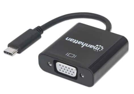 Convertidor                                                                                                                                                                                                                                                                                                                                                                                                                                                                              Usb C A Vga Manhattan 151771 - Negro, Usb C, Vga, Macho/hembra