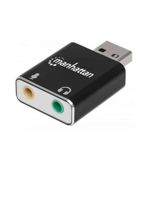 Convertidor                                                                                                                                                                                                                                                                                                                                                                                                                                                                             Usb  A Audio Manhattan 152754 - Usb, Negro