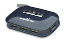 Hub                                                                                                                                                                                                                                                                                                                                                                                                                                                                 Usb Manhattan 161039 - Usb 2.0, Azul, 7 Puertos
