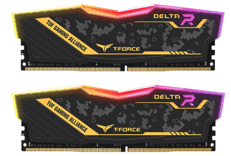 MEMORIA DDR4 TEAM GROUP DELTA R TUF YELLOW 2X8GB 3200MHZ TF9D416G3200HC16CDC01
