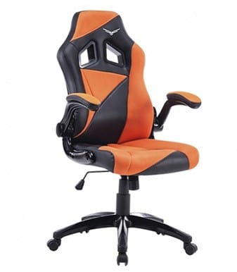 Silla                                                                                                                                                                                                                                                                                                                                                                                                Gaming Naceb Technology Air Striker - Gamer, Negro/naranja, Piel Sintética