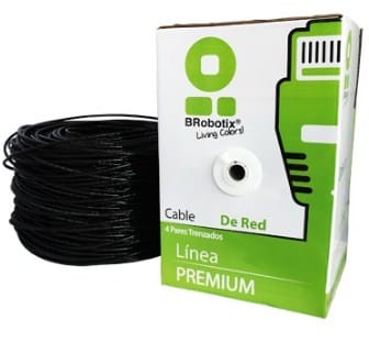 Bobina                                                                                                                                                                                                                                                                                                                                                                                                                                                                     Upt - Cat5e, 305 M, Exterior Doble Forro, Negro, Cca, Brobotix 055305