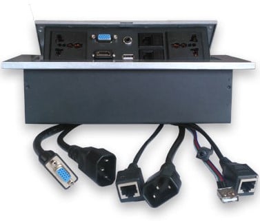 Caja                                                                                                                                                                                                                                                                                                                                                                                                                                                               De Mesa - Rj45 Cat 5e, Hdmi, Svga, Usb V2.0, 3.5 Mm, Nema 5-15r, Plata, Brobotix 005514