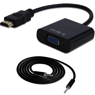 Convertidor                                                                                                                                                                                                                                                                                                                                                                                                                                                                   Hdmi A Vga - C/audio 3.5, Negro, Brobotix 110964n