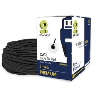 Bobina                                                                                                                                                                                                                                                                                                                                                                                                                                                                      Utp - Cat6, 305 M, Exterior Doble Forro, Negro, Cca, Brobotix 171100