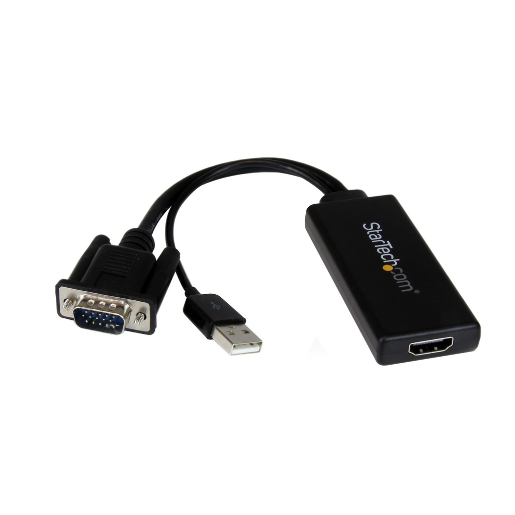 Adaptador                                                                                                                                                                                                                                                                                                                                                                                                                                                             Vga A Hdmi Startech.com - Vga, Usb, Hdmi, Macho/hembra, Negro
