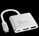 Adaptador                                                                                                                                                                                                                                                                                                                                                                                                                                                             Hub 3 En 1 Stylos. Stcbhub31s -