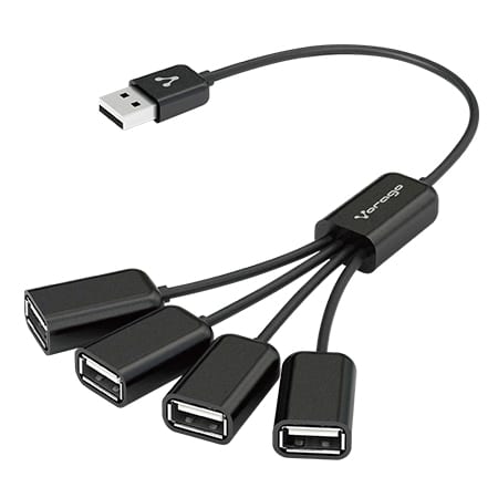 Hub                                                                                                                                                                                                                                                        Usb Vorago Hu-101 - Usb 2.0, Negro, 4 Puertos