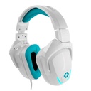Diadema                                                                                                                                                                                                                                                                                                      Gamer Vortred V-930433 - Blanco/cian, Usb
