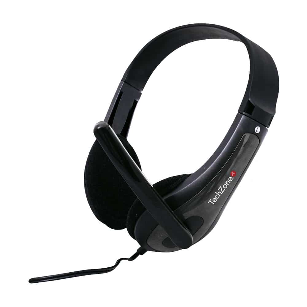 Diadema                                                                                                                                                                                                                                        Techzone Con Microfono Ajustable - Sonido Estereo Y Conexión 3.5mm.  Longitud Del Cable De 1.8 M, 1 Año De Garantía.