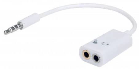 354561                                                                                                                                                                                                                                    Separador Audífono Y Micrófono Estéreo 3.5 Mm Convierte Puerto 3.5 Mm - Trrs A Una Conexión Separada De 3.5 Mm, Trs, Audífono/micrófono