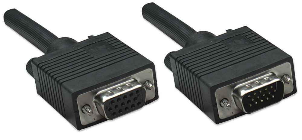 309011                                                                                                                                                                                                                                                                                                   Extension Vga Hd15 Macho A Hd15 Hembra; 1.8 M. Negro - Completamente Blindado Para Reducir La Interferencia.