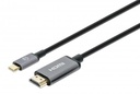 Mh                                                                                                                                                                                                                                                                                               Usb-c To Hdmi Adapter Cable - 2m 4k@60hz Manhattan 153607, Usb-c, Hdmi, Negro/plata, 2 M