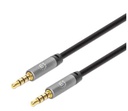 355995                                                                                                                                                                                                                                  Cable Auxiliar De Audio Estéreo - Contactos Chapados En Oro, Diseño Delgado, Negro/plata, 2m