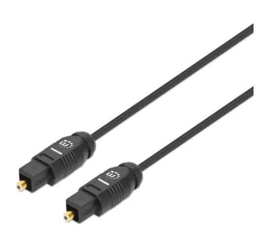 Cable                                                                                                                                                                                                                                                                                                De Audio Digital Optico Toslink  Manhattan 356060 - 1 M, Macho / Macho, Negro