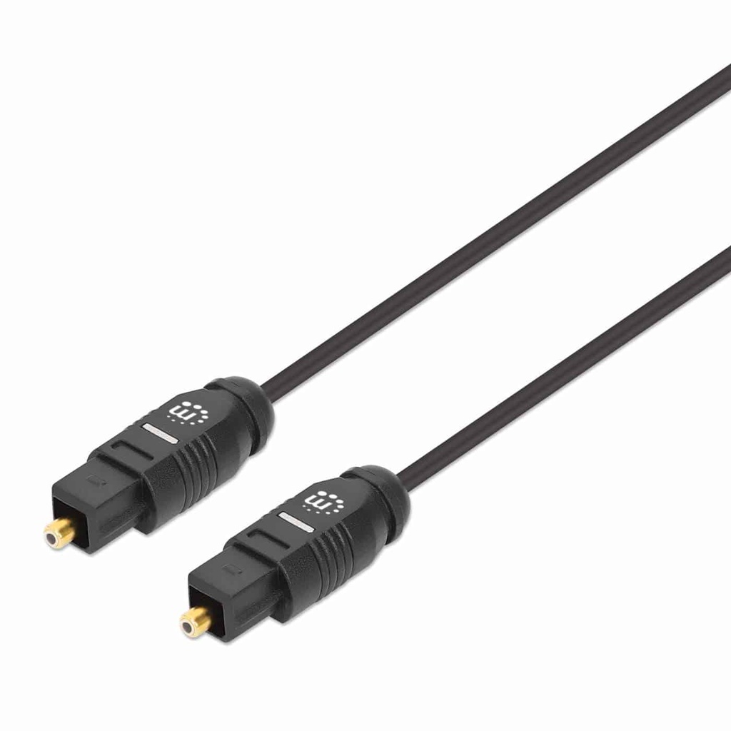 Cable                                                                                                                                                                                                                                                                                                De Audio Digital Optico Toslink Manhattan 356084 - 3 M, Macho / Macho, Negro
