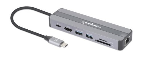 153928                                                                                                                                                                                                                                            Estacion Docking Para Conexion Usb-c 7 En 1 Con Carga De Energia -