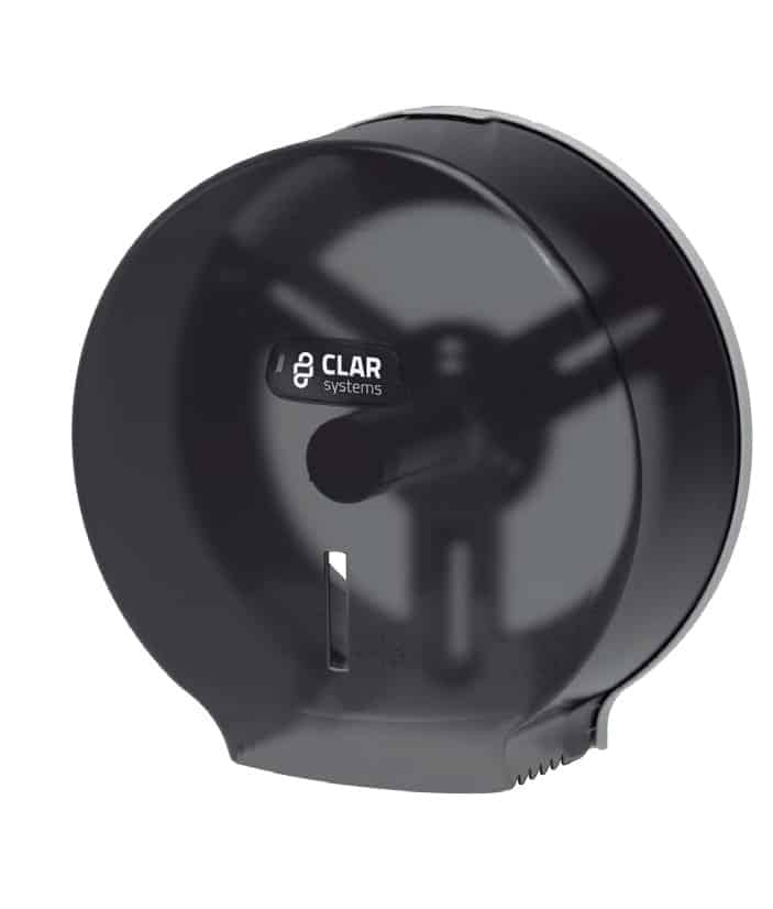 Dispensador                                                                                                                                                                                                             De Papel Higiénico Mini Innova Color Humo Para Rollo Industrial 250mm Máx. -