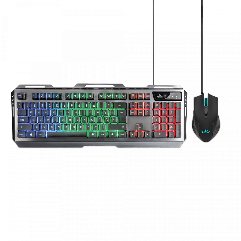 Kit                                                                                                                                                                                                              Yeyian Led Ykp-20706 Phoenix 3000 - Teclado Y Mouse Gaming Led, Usb