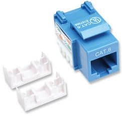 210737                                                                                                                                                                         Jack Rj45 Cat6 Keystone De Impacto Azul - Para Uso Con Cable Sin Blindaje (utp) Cat6, Compatible Con Herramientas De Impacto 110 Y Krone.