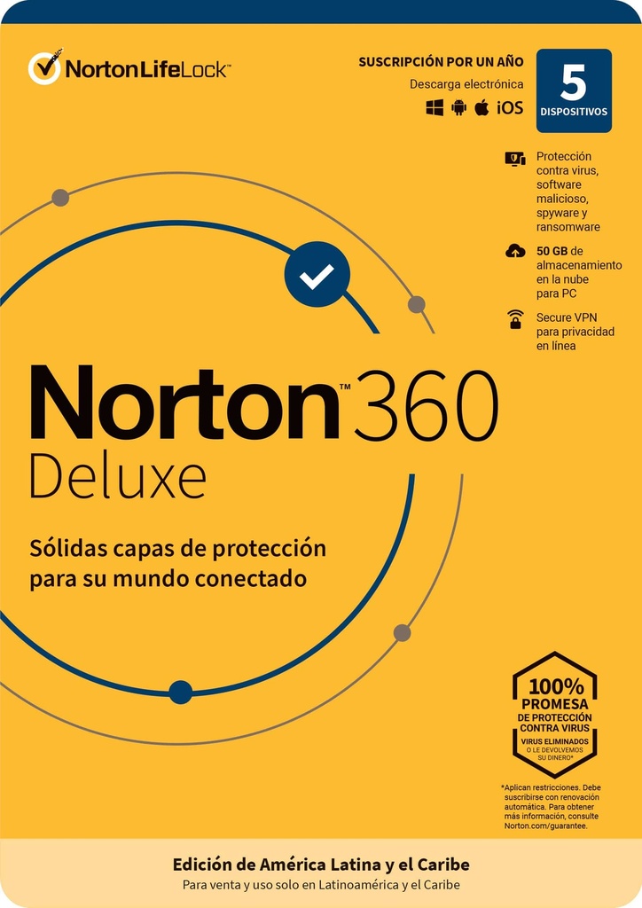 Norton                                                                                                                                                                     360 Deluxe Total Security 5l 1a -
