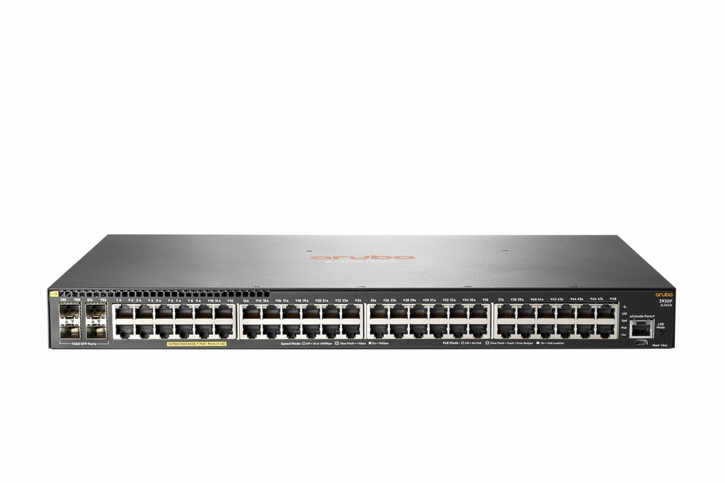 Switch                                                                                                                                                                  Aruba Jl262a Gigabit Ethernet 2930f 48g Poe+ 4sfp - 48 Puertos Poe+ 10/100/1000mbps + 4 Puertos Sfp, 104 Gbit/s, 32.768 Entradas - Gestionado