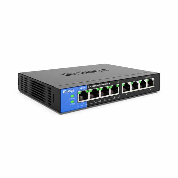 Switch                                                                                                                                                                                        Linksys Lgs108p Poe 8 Puertos 10/100/1000 -