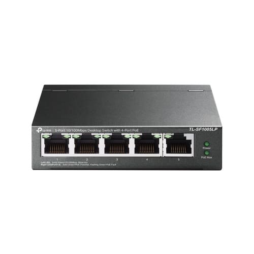 Switch                                                                                                                                                                         No Administrable De 5 Puertos 10/100mbps - Con 4 Puertos Poe