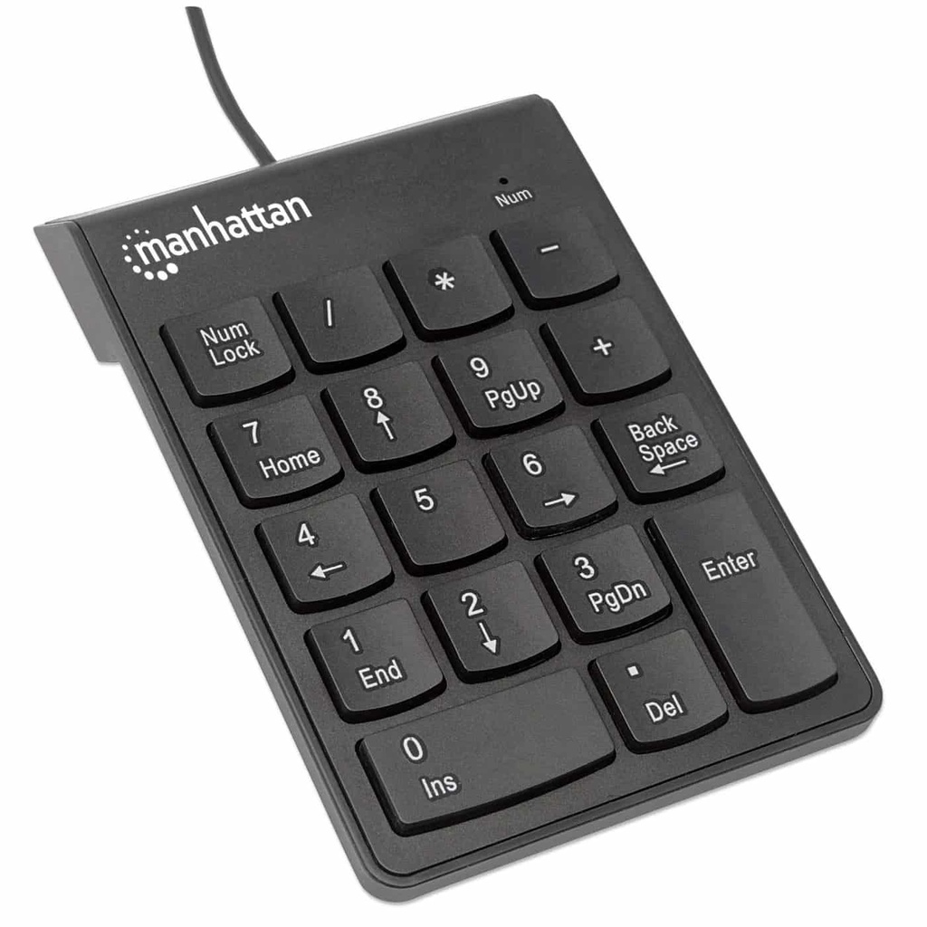 176354                                                                                                                                         Teclado Numérico Alámbrico Usb - 18 Teclas Del Mismo Tamaño Incluye Tecla De Retroceso Color Negro.