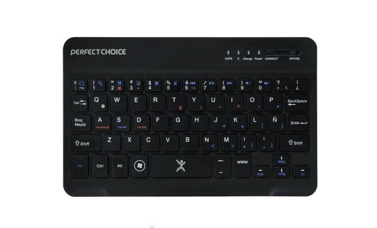 Teclado                                                                                                                                      Perfect Choice - Negro, Inalámbrico, Bluetooth