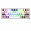 Teclado                                                                                                                                        Mecánico Redragon Fizz Pro White/gray - Inglés, Blanco Y Gris