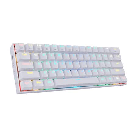 Teclado                                                                                                                                        Mecánico Redragon Draconic White - Inglés, Blanco, Rgb