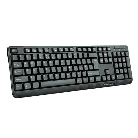 Teclado                                                                                                                                         Alámbrico Vorago - Kb-102 Usb, Alámbrico, Universal, Teclas Fn Multimedia, Negro.