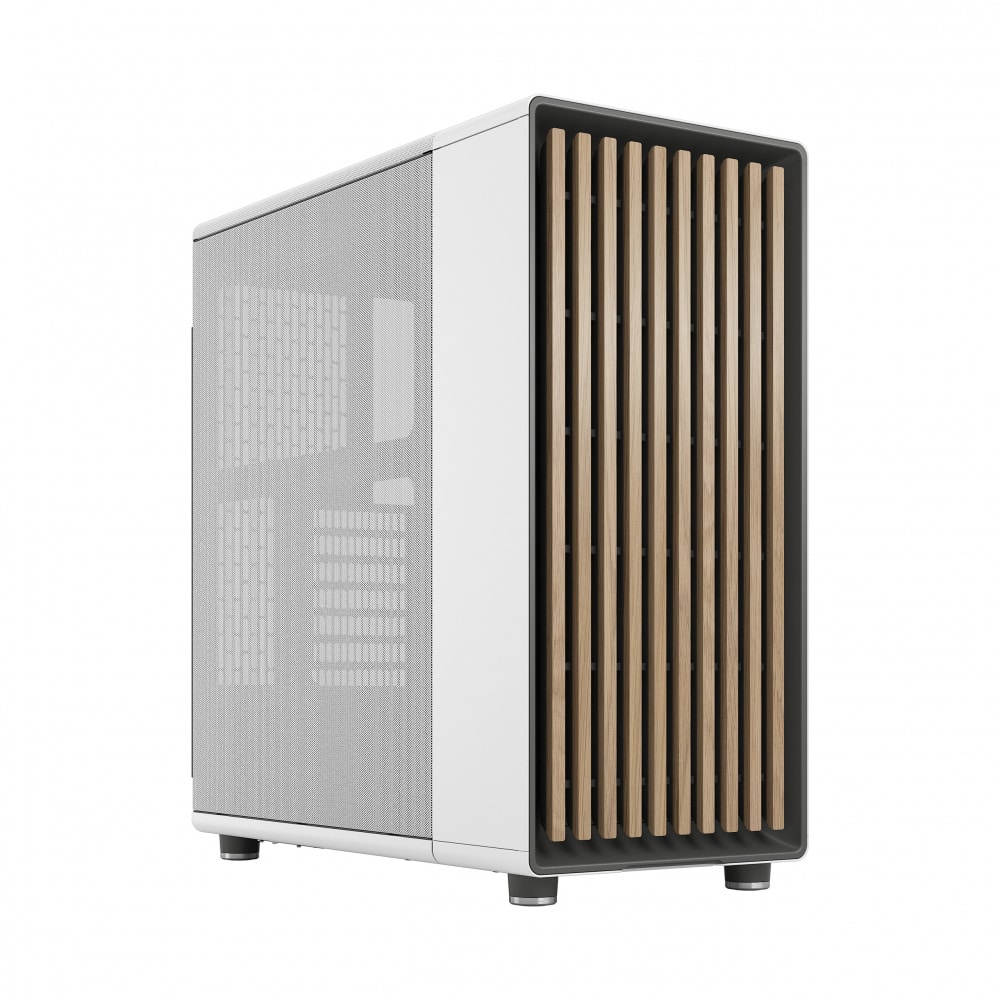 Gabinete     Fractal Design North Mesh Con Ventana, Midi-tower, Atx/mini-itx/micro-atx, USB 3.0, Sin Fuente, 2 Ventiladores Instalados, Blanco