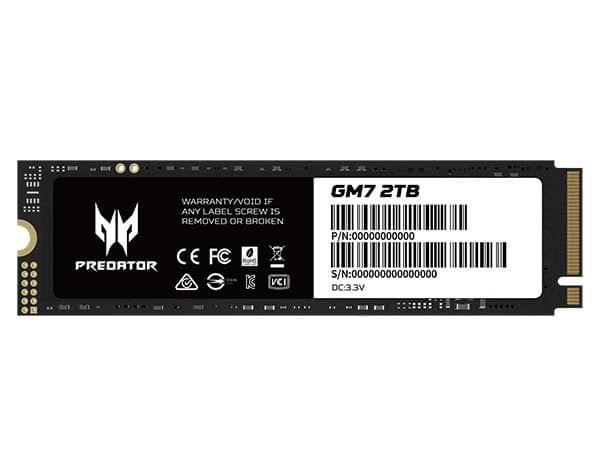 Unidad             Ssd Acer Gm7 2tb 7200mb-l/6300mb-e Nvme Gen4x4 Pue
