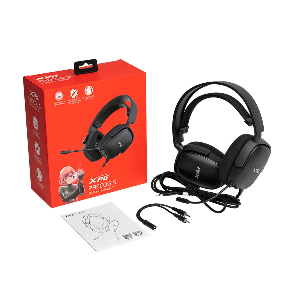 Audífonos                 Diademas Headset XPG Gamer Precog S, Alámbrico, 1.3 Metros, 3.5mm, Negro